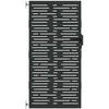 Sodo vartai 85 x 175 cm Juoda Užrakintas