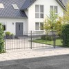 Sodo vartai su užraktu Pilka 125 x 500 cm Plienas