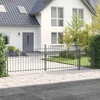 Sodo vartai WOERDEN 150 x 500 cm Plienas Pilka Užrakintas