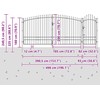 Sodo vartai Juoda 195 x 500 cm