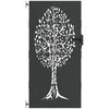 Sodo vartai Juoda 85 x 175 cm Milteliniu būdu padengtas plienas