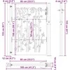 Sodo vartai Juoda 110 x 155 cm Milteliniu būdu dengtas plienas