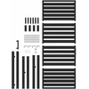 Sodo vartai, rakinami, juodi, 100x200 cm, aliuminis