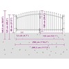 Dviejų durų vartai Woerden Pilka 299,5 x 149,5 cm Plienas