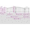 Sodo vartai Juoda 150 x 500 cm