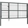 Sodo vartai su stulpais, antracito sp., 350x140 cm, plienas