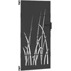Sodo vartai Juoda 85 x 175 cm Milteliniu būdu padengtas plienas