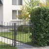 Sodo vartai WOERDEN 150 x 100 cm Plienas Pilka Užrakintas