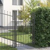 Sodo vartai WOERDEN 175 x 100 cm Plienas Pilka Užrakintas