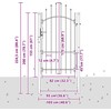 Sodo vartai WOERDEN 175 x 100 cm Plienas Pilka Užrakintas