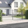 Sodo vartai WOERDEN 175 x 500 cm Užrakintas Plienas Pilka
