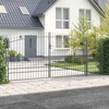 Sodo vartai WOERDEN 200 x 500 cm Užrakintas Plienas Pilka