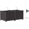 Sodo vazonas 2 pcs Ruda 80 x 40 x 37,5 cm Plastmasė