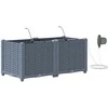 Sodo vazonas 2 pcs Šviesiai Pilka 80 x 40 x 37,5 cm Plastmasė