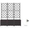 Sodo vazonas 3 vnt. Ruda 120 x 40 x 142 cm PP