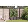 Sodo vazonas 3 vnt. Ruda 120 x 40 x 142 cm PP