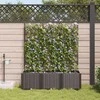 Sodo vazonas 3 pcs Ruda 120 x 40 x 142 cm Plastmasė