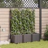 Sodo vazonas 3 vnt. Ruda 120 x 40 x 142 cm PP