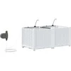 Sodo vazonas 2 pcs Baltas 80 x 40 x 37,5 cm Plastmasė
