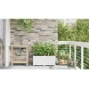 Sodo vazonas 2 vnt. Balta 80 x 40 x 37,5 cm PP