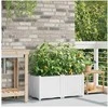 Sodo vazonas 2 pcs Baltas 80 x 40 x 37,5 cm Plastmasė