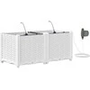Sodo vazonas 2 pcs Baltas 80 x 40 x 37,5 cm Plastmasė