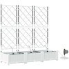 Sodo vazonas 3 pcs Baltas 120 x 40 x 126 cm Plastmasė