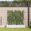 Sodo vazonas 3 pcs Baltas 120 x 40 x 126 cm Plastmasė