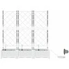 Sodo vazonas 3 vnt. Balta 120 x 40 x 126 cm PP
