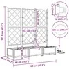 Sodo vazonas 3 vnt. Balta 120 x 40 x 126 cm PP