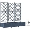 Sodo vazonas 3 vnt. Pilka 120 x 40 x 126 cm PP