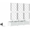 Sodo vazonas 3 vnt. Balta 120 x 40 x 126 cm PP