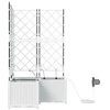 Sodo vazonas 3 pcs Baltas 80 x 80 x 142 cm Plastmasė