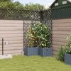 Sodo vazonas 3 pcs Šviesiai Pilka 80 x 80 x 142 cm Plastmasė