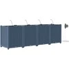 Sodo vazonas 4 pcs Pilka 160 x 40 x 52 cm Plastmasė