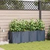 Sodo vazonas 4 pcs Pilka 160 x 40 x 52 cm Plastmasė