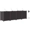 Sodo vazonas 4 pcs Ruda 160 x 40 x 52 cm Plastmasė