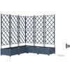 Sodo vazonas 5 pcs Pilka 120 x 120 x 126 cm Plastmasė