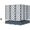 Sodo vazonas 5 vnt. Pilka 120 x 120 x 126 cm PP