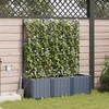 Sodo vazonas 3 pcs Pilka 120 x 40 x 142 cm Plastmasė