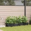 Sodo vazonas 4 pcs Juodas 160 x 40 x 22 cm Plastmasė