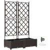 Sodo vazonas 2 pcs Ruda 80 x 40 x 126 cm Plastmasė
