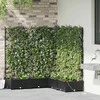 Sodo vazonas 5 pcs Juodas 120 x 120 x 126 cm Plastmasė