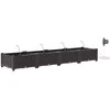Sodo vazonas 4 pcs Ruda 160 x 40 x 22 cm Plastmasė