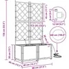 Sodo vazonas 2 pcs Pilka 80 x 40 x 142 cm Plastmasė