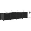 Sodo vazonas 4 pcs Juodas 160 x 40 x 37,5 cm Plastmasė
