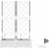 Sodo vazonas 2 vnt. Balta 80 x 40 x 126 cm PP