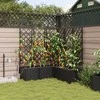Sodo vazonas 5 pcs Juodas 120 x 120 x 142 cm Plastmasė