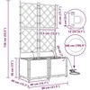 Sodo vazonas 2 vnt. Balta 80 x 40 x 142 cm PP