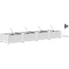 Sodo vazonas 4 pcs Baltas 160 x 40 x 22 cm Plastmasė